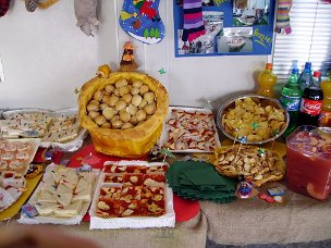 Buffet  La befana  Cesto in pasta di pane