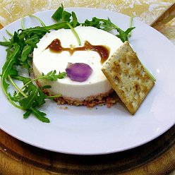 Chesecake con crumble salato